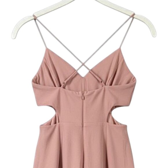 NWT Hello Molly Love Dust Side Cut Out Midi Dress Blush Small Event Party - Picture 7 of 9
